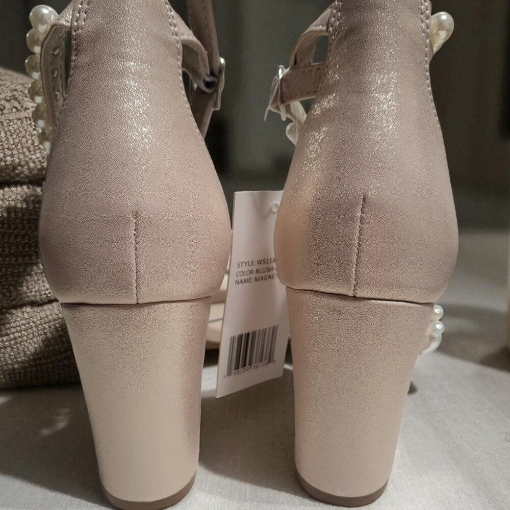 SUGAR sandals heels ankle‎ strap with pearls - Picture 2 of 5